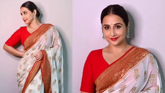 Vidya Balan's Draped Banarasi Saree