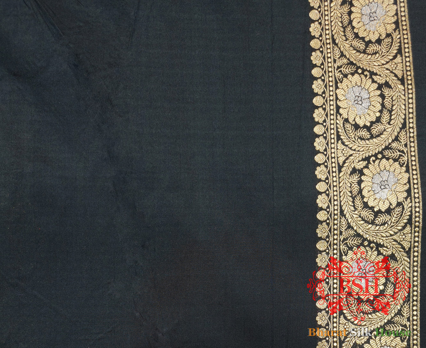 Pure Katan Silk Banarasi Handloom Saree - All over Jaal work with Meenakari