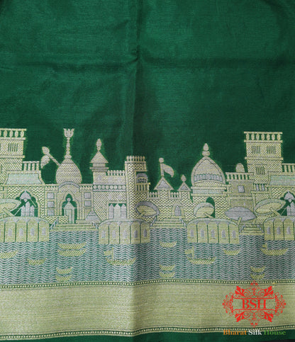 Banaras Ghats Weaved Silk Saree