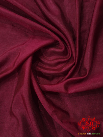 Shade Of Garnet Banaras Ghats Weaved Silk Saree