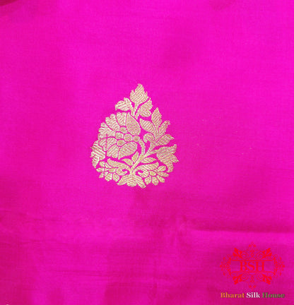 Pink Handloom Banarasi Silk Suit Piece