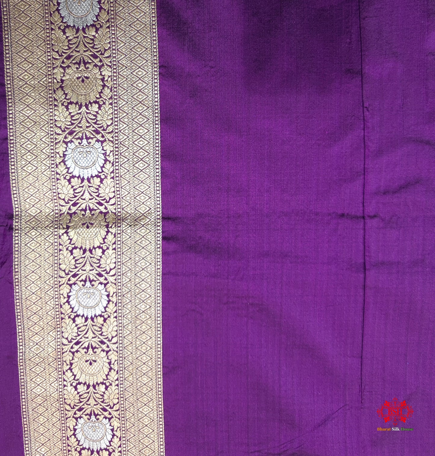 Handloom Banarasi Pure Katan Silk Opara Sona Rupa Dual Zari Saree Floral Jaal In Shades Of Magenta