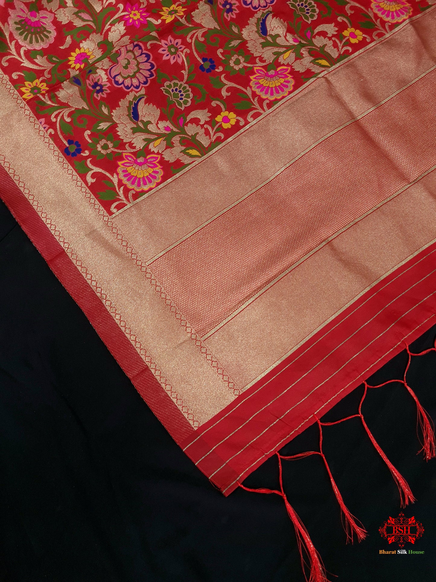 Banarasi Art Silk Jaal Design Dupatta Red