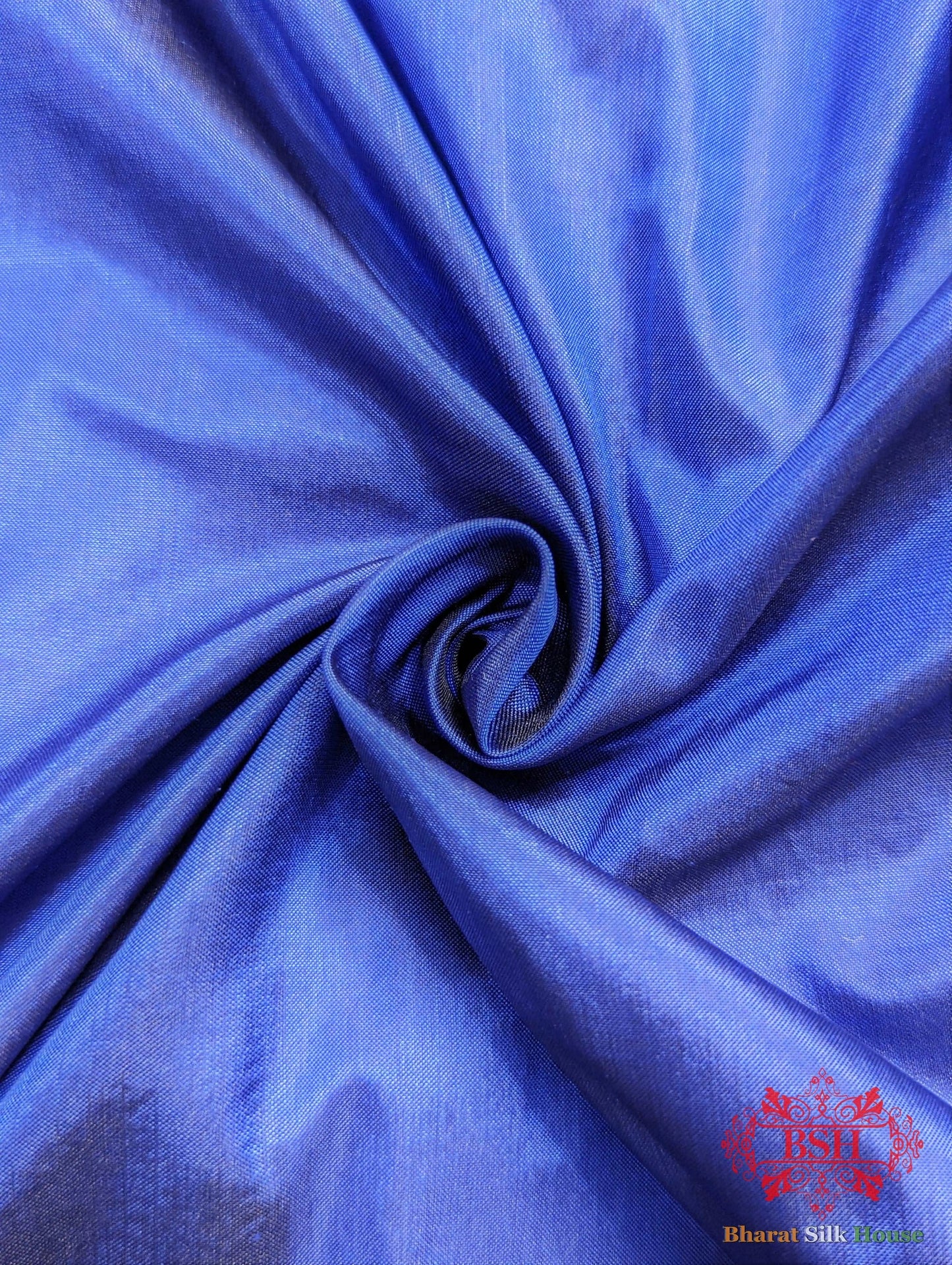 Admiral Blue Pure Katan Silk Banarasi Saree - Bharat Silk House