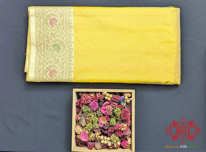 Amber Pure Katan Silk Banarasi Handloom Saree - Bharat Silk House