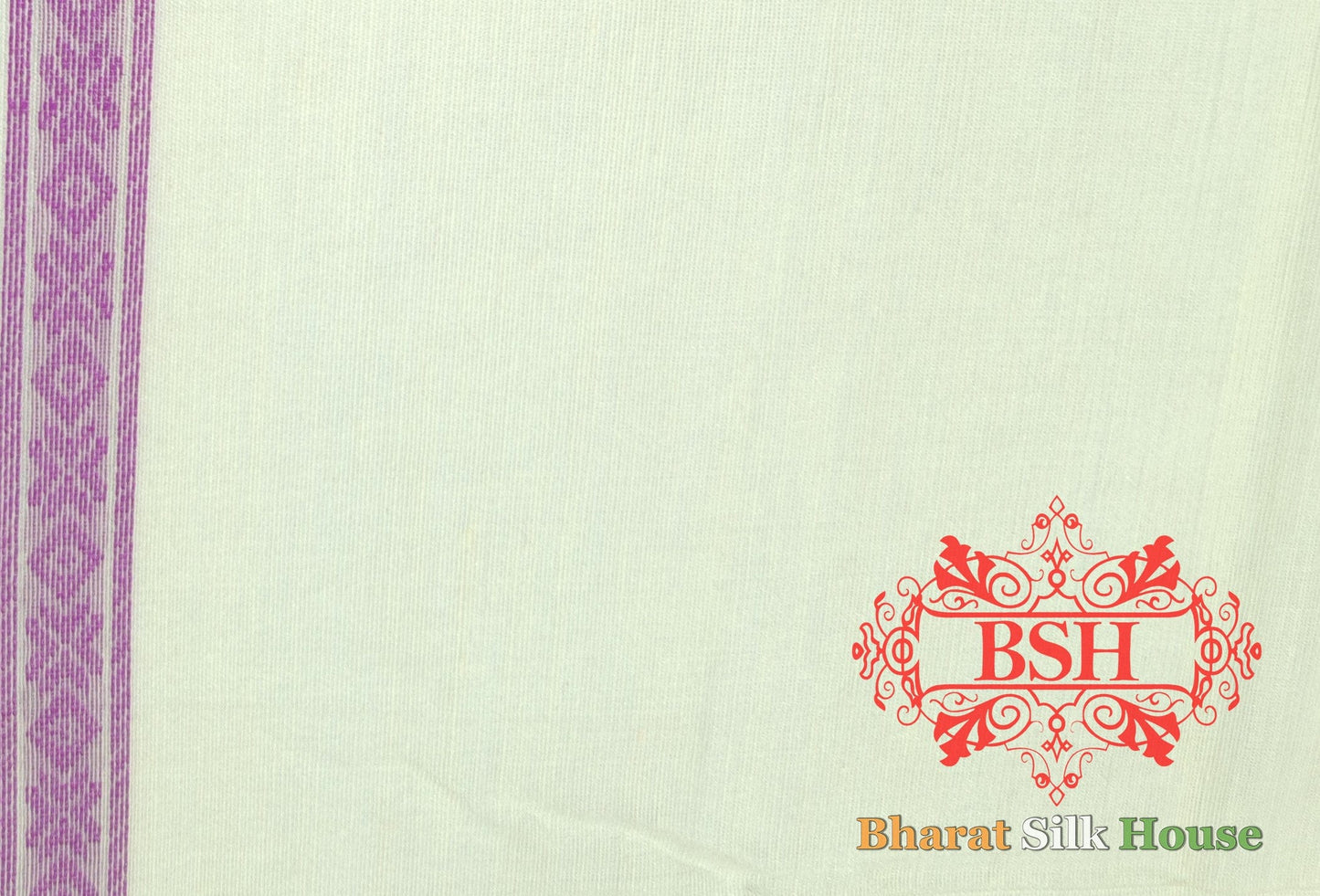 Off White/Magenta Woven Banarasi Cotton Saree Banarasi Cotton Bharat Silk House