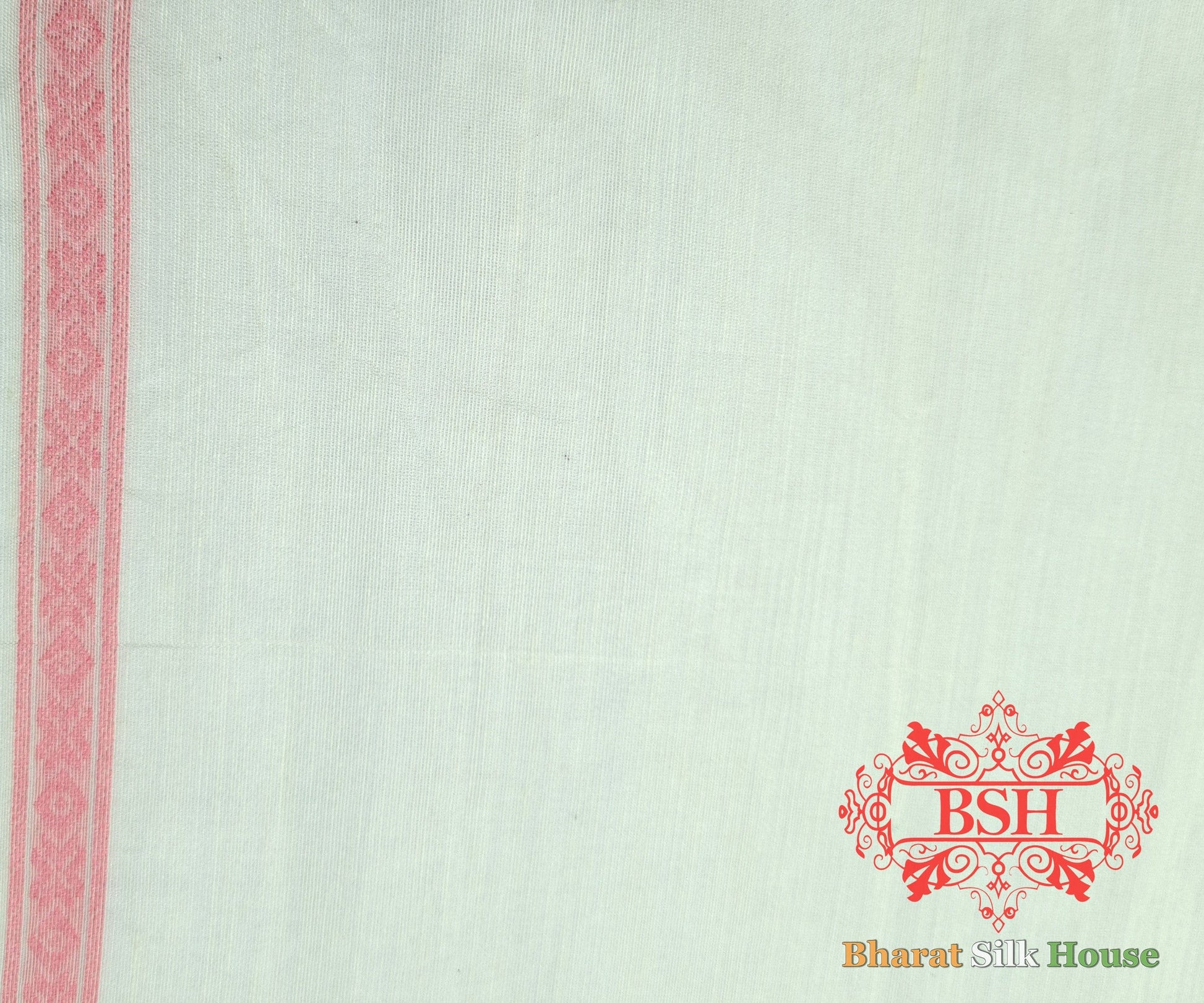 Off White/Peach Woven Banarasi Cotton Saree Banarasi Cotton Bharat Silk House