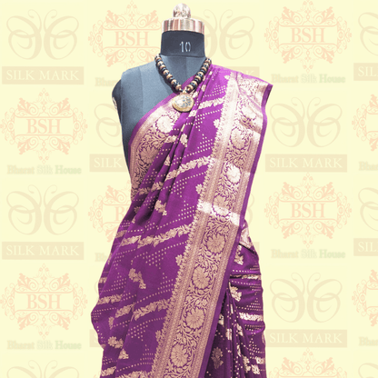 Persian Luxury Pure Silk Tussar Dupion Saree Banarasi Silk Bharat Silk House