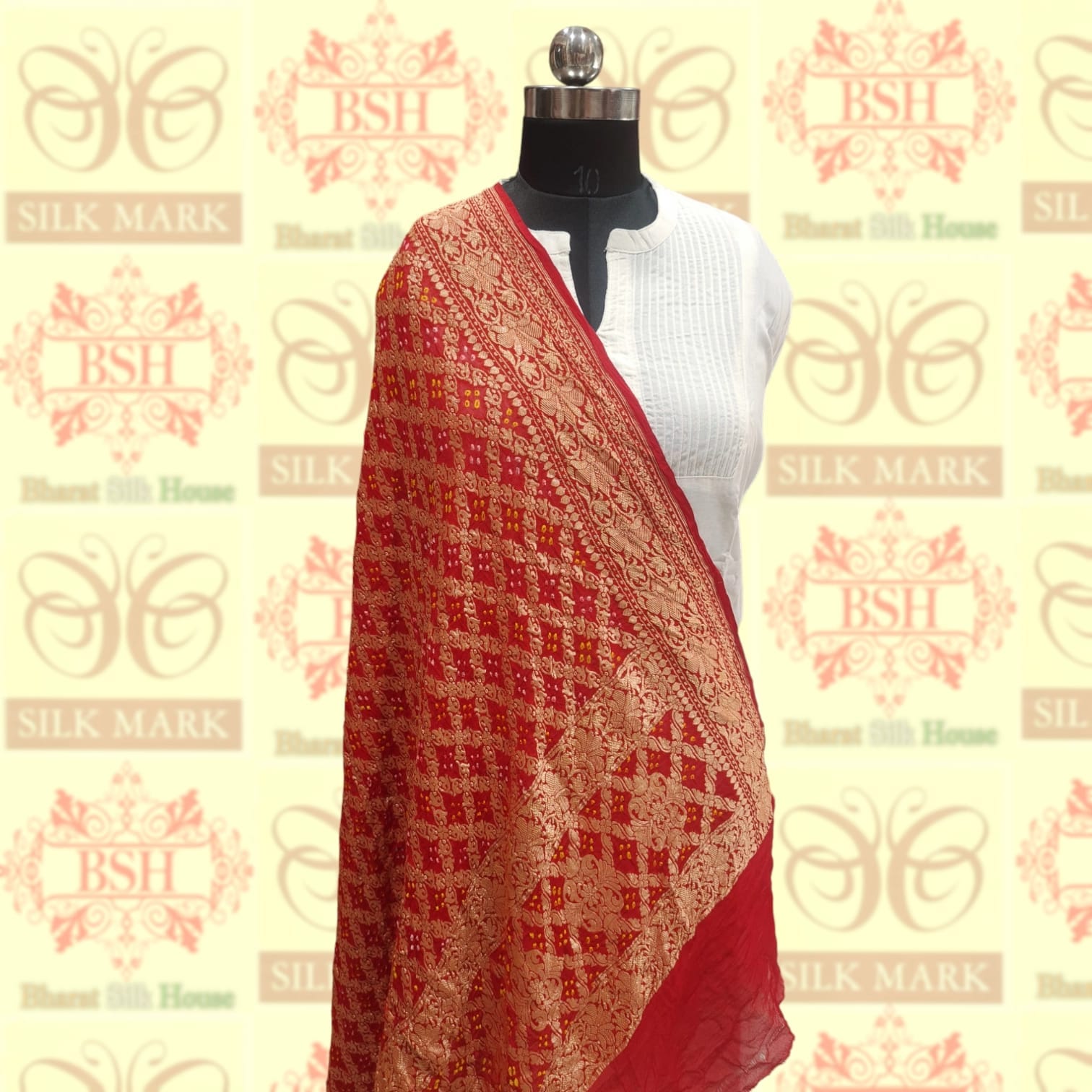 Bandhani dupatta silk best sale