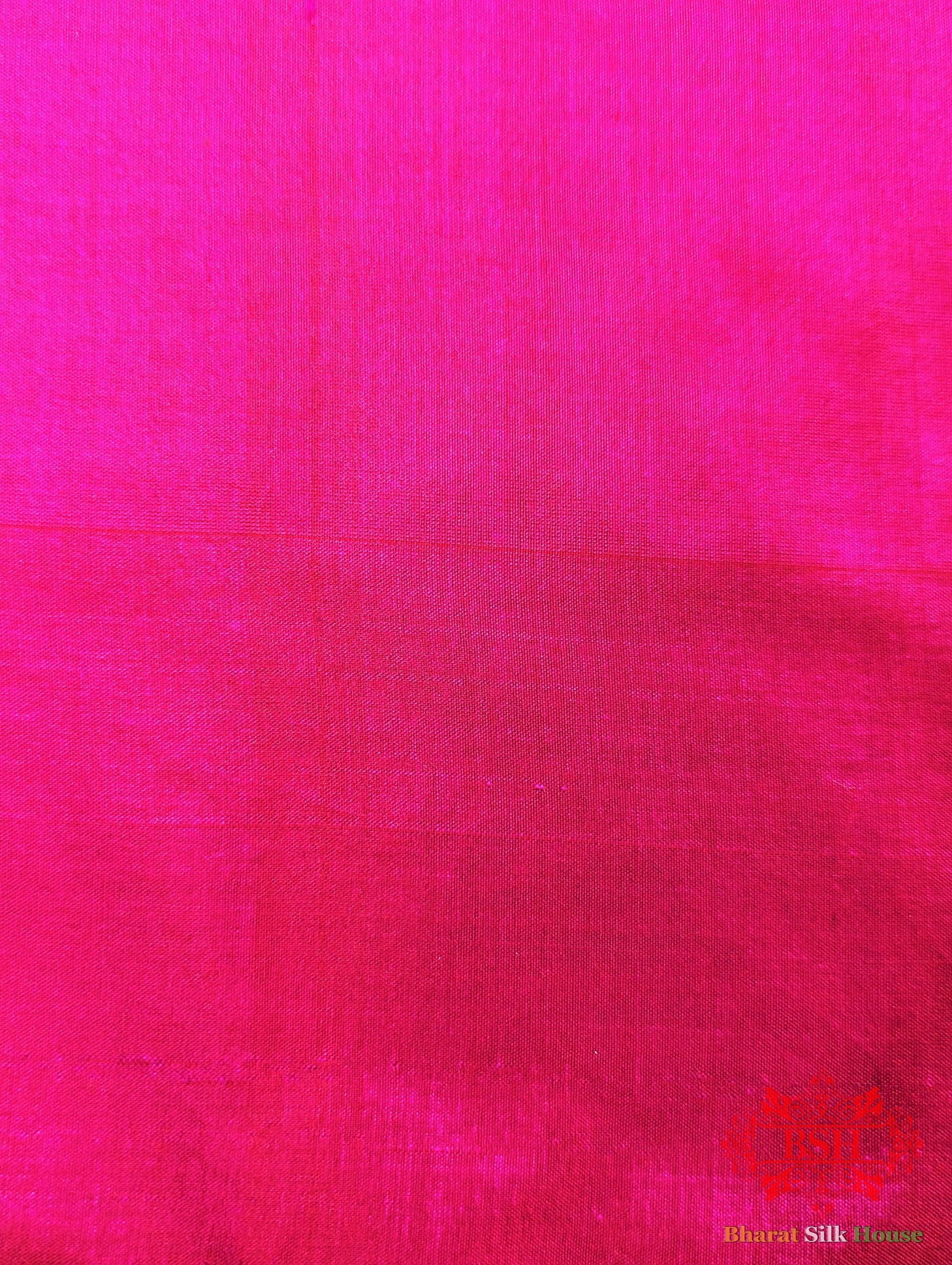 Handloom Banarasi Pure Katan Silk Floral Booti In Shades Of Pink Pure Kataan Silk Bharat Silk House