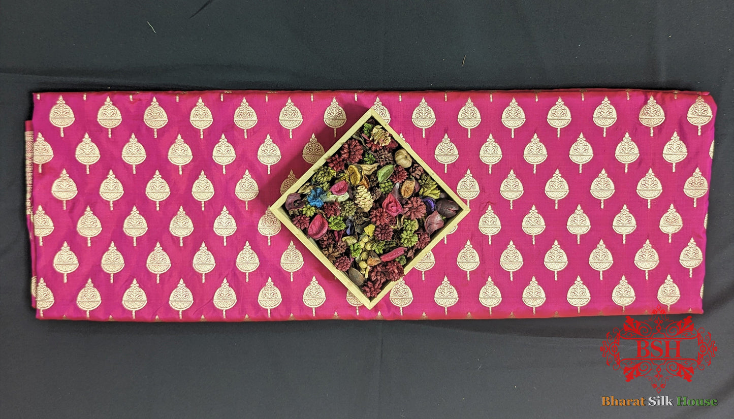 Handloom Banarasi Pure Katan Silk Floral Booti In Shades Of Pink Pure Kataan Silk Bharat Silk House