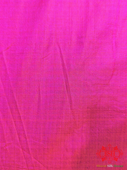 Handloom Banarasi Pure Katan Silk Floral Jaal Saree In Shades Of Pink/Orange Color Pure Kataan Silk Bharat Silk House