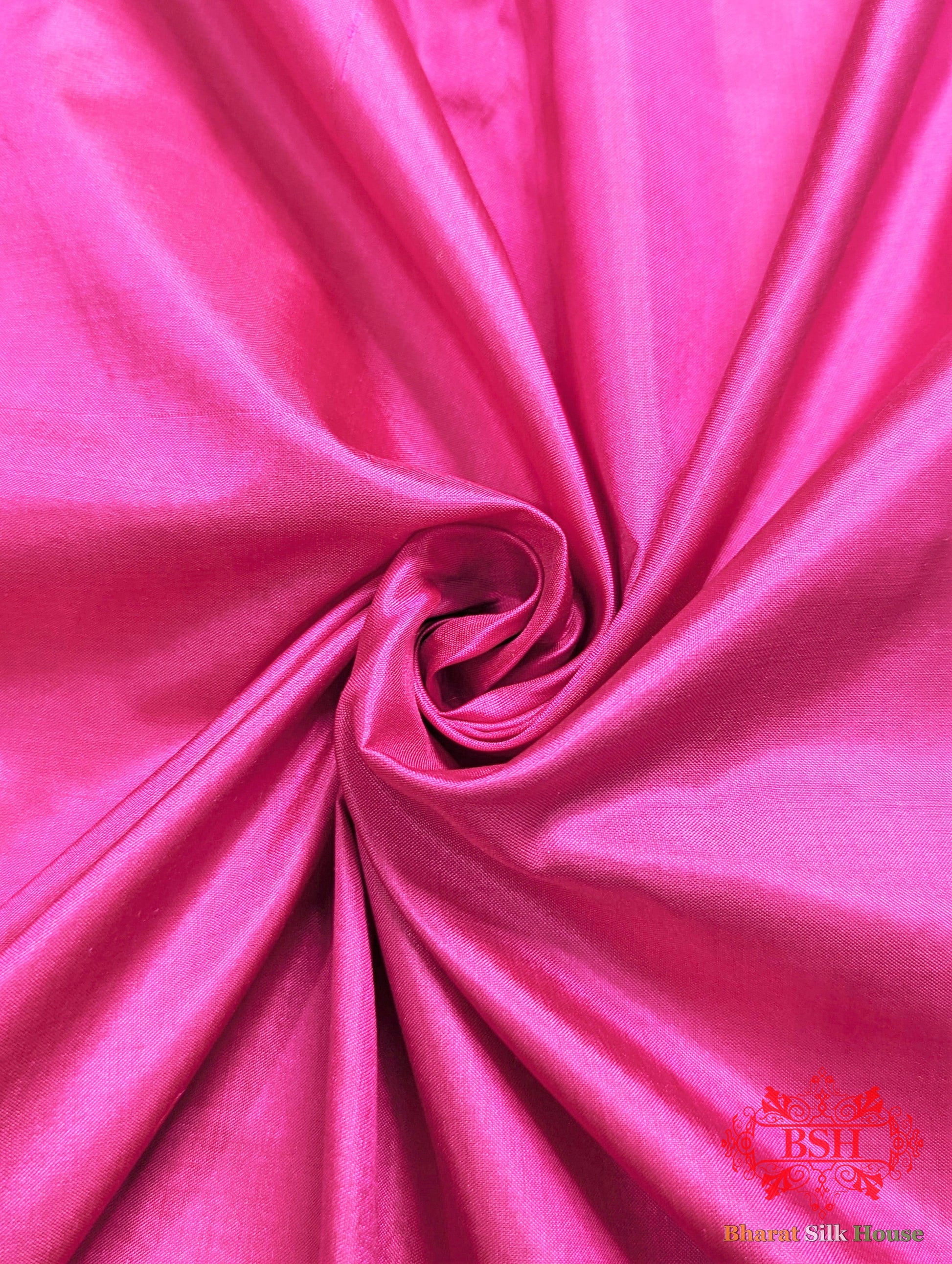 Magenta  Pure Katan Silk Banarasi Handloom Saree Pure Kataan Silk Bharat Silk House