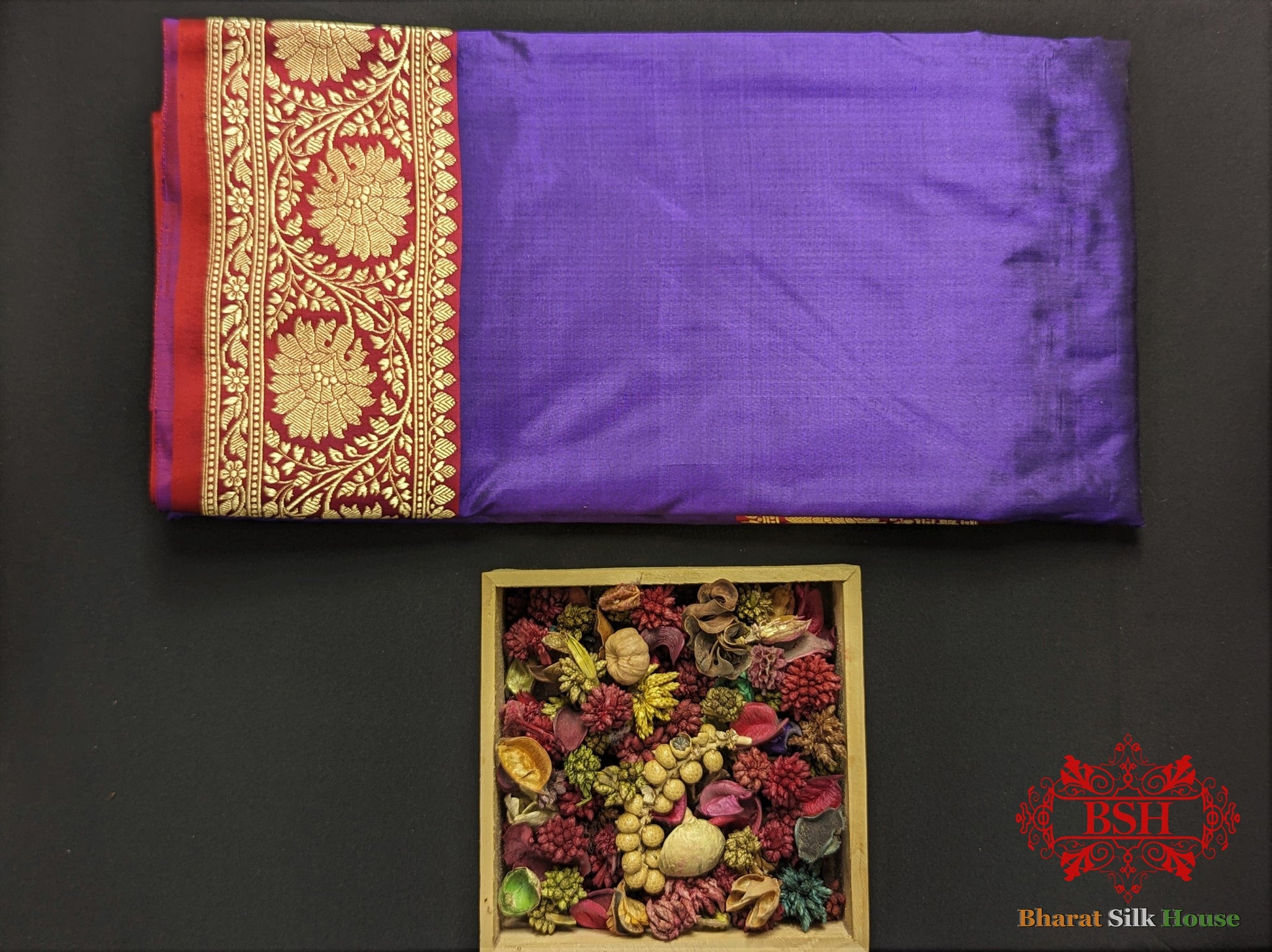 Majorelle Blue  Katan Silk Banarasi Handloom Saree Pure Kataan Silk Bharat Silk House