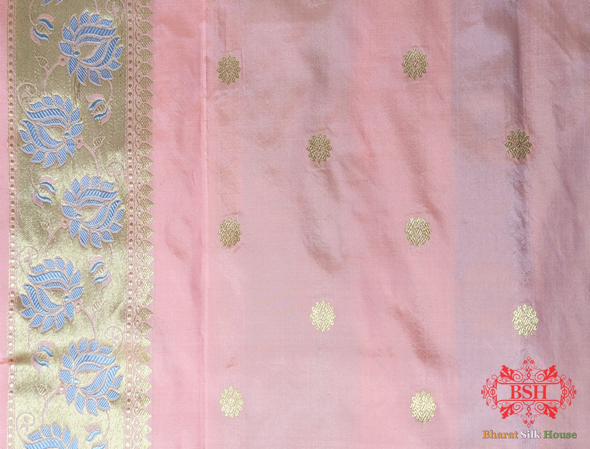 Off White Pure Katan Silk Banarasi Handloom  Saree Pure Kataan Silk Bharat Silk House