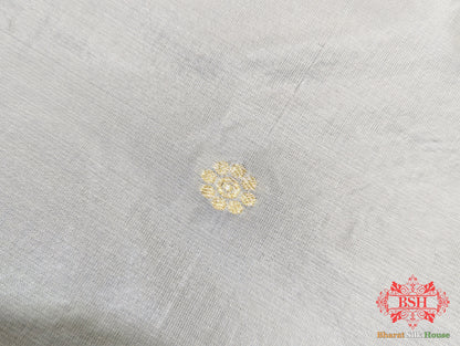 Powder Blue Pure Katan Silk Banarasi Saree Pure Kataan Silk Bharat Silk House