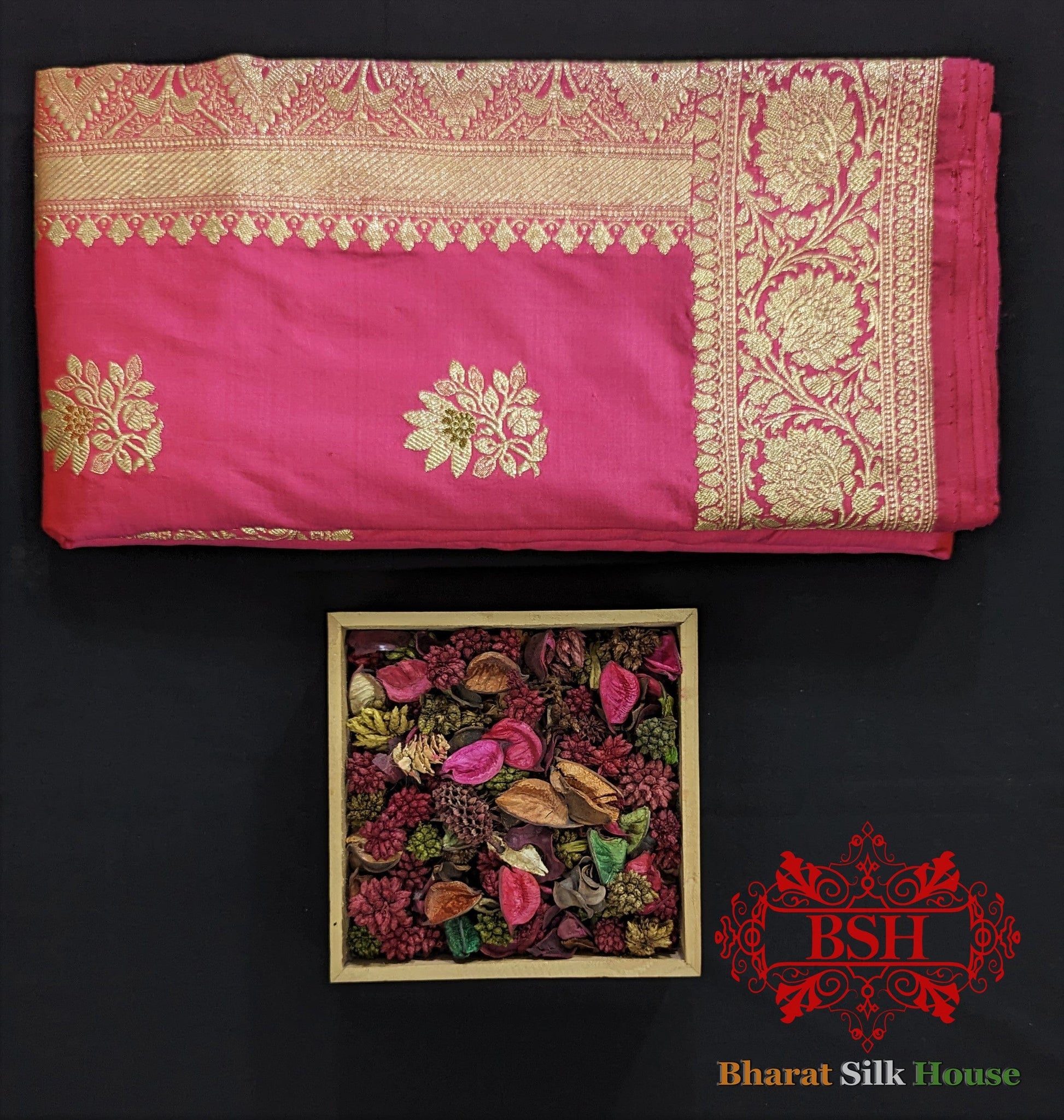 Pure Banarasi  Handloom Katan Silk  Antique Golden Zari Saree In Shades Of  Orange Pure Kataan Silk Bharat Silk House