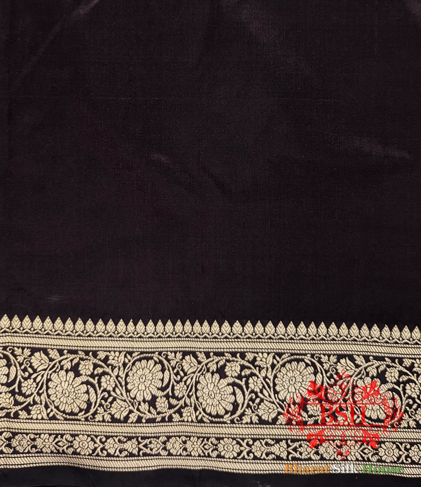 Pure Banarasi  Handloom Katan Silk  Antique Zari Saree In Shades Of Wine Pure Kataan Silk Bharat Silk House