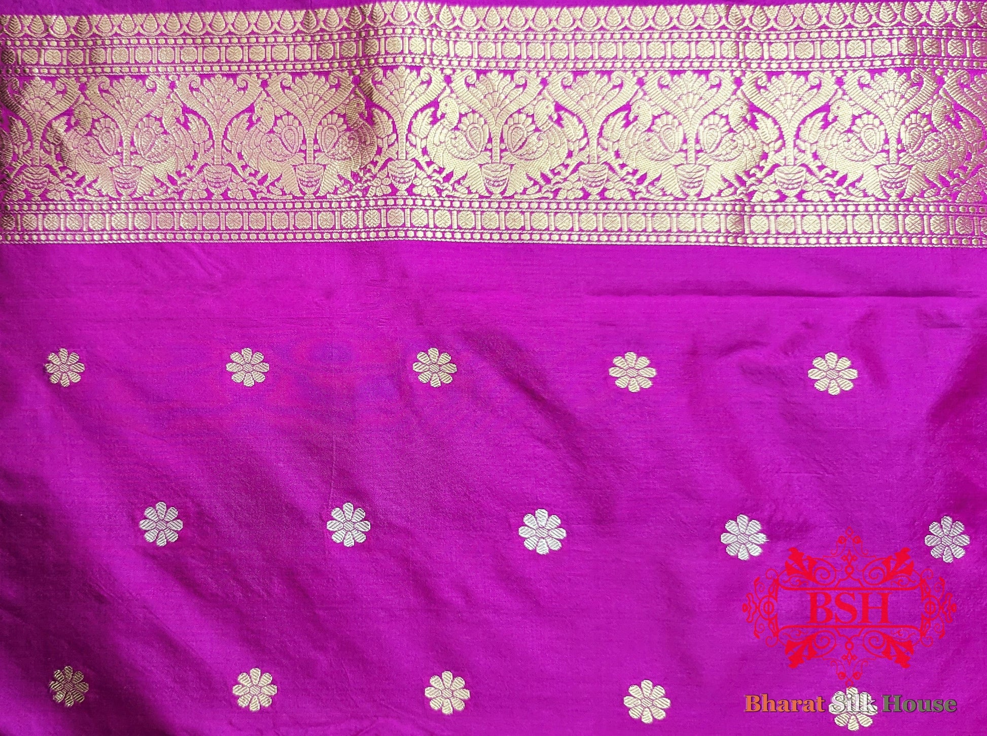 Pure Banarasi Handloom Katan Silk Meenakari  Antique Zari Saree In Shades Of Cross Colour Pure Kataan Silk Bharat Silk House