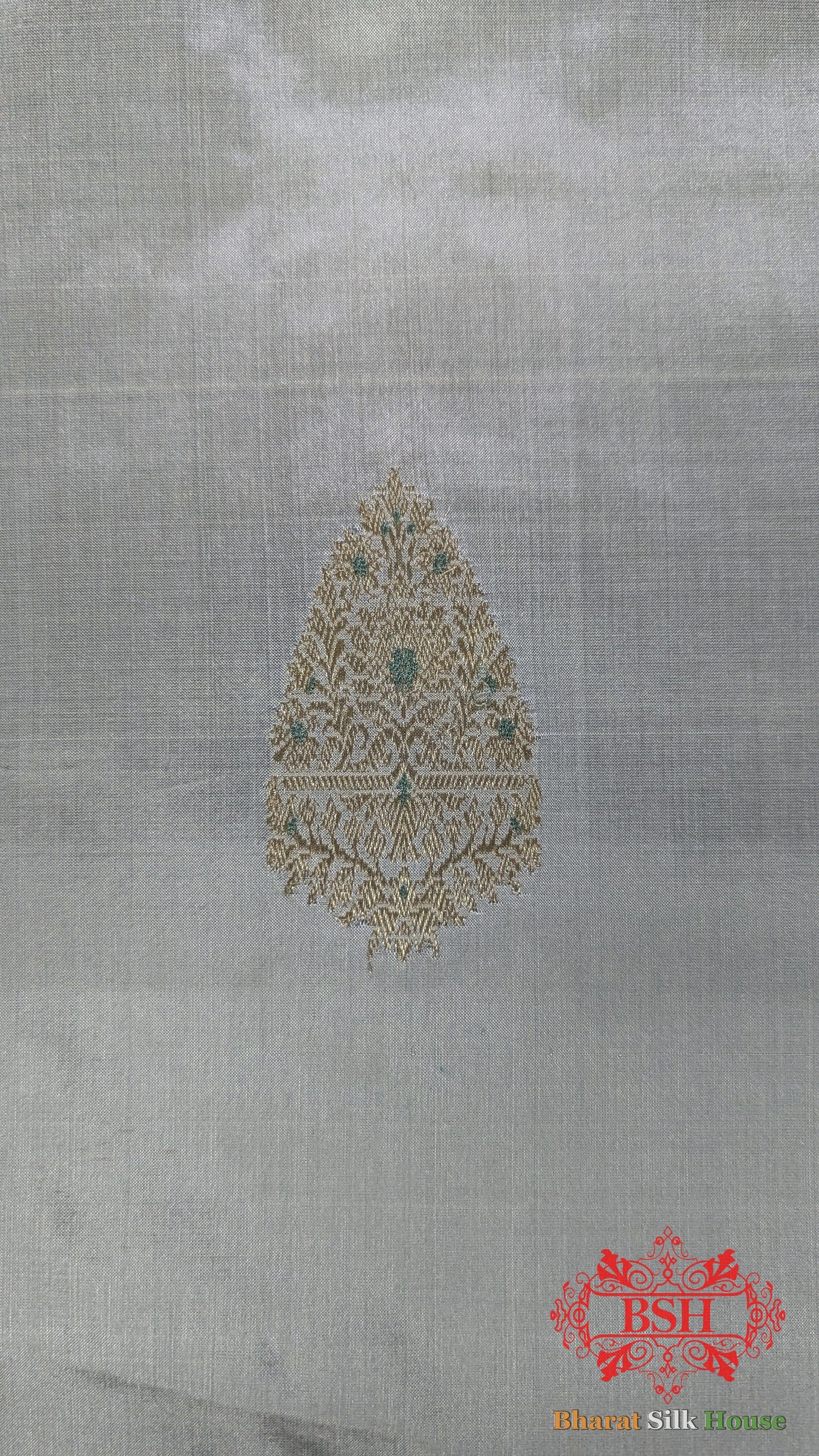 Pure Banarasi  Handloom Katan Silk  Meenakari Antique Zari Saree In Shades Of Grey Pure Kataan Silk Bharat Silk House