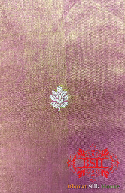 Pure Banarasi  Handloom  Silk  Meenakari Antique  Zari Saree In Shades Of  Cross Color Pure Kataan Silk Bharat Silk House