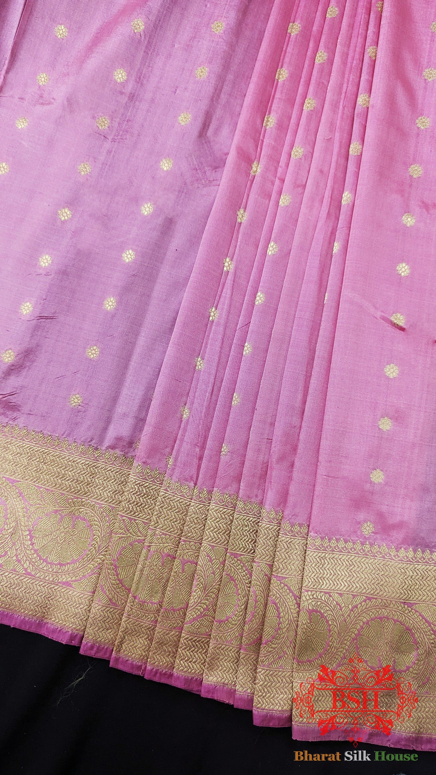 Pure Banarasi Pure Banarasi Handloom Katan Silk Antique Zari Saree In Shades of Peach Pure Kataan Silk Bharat Silk House