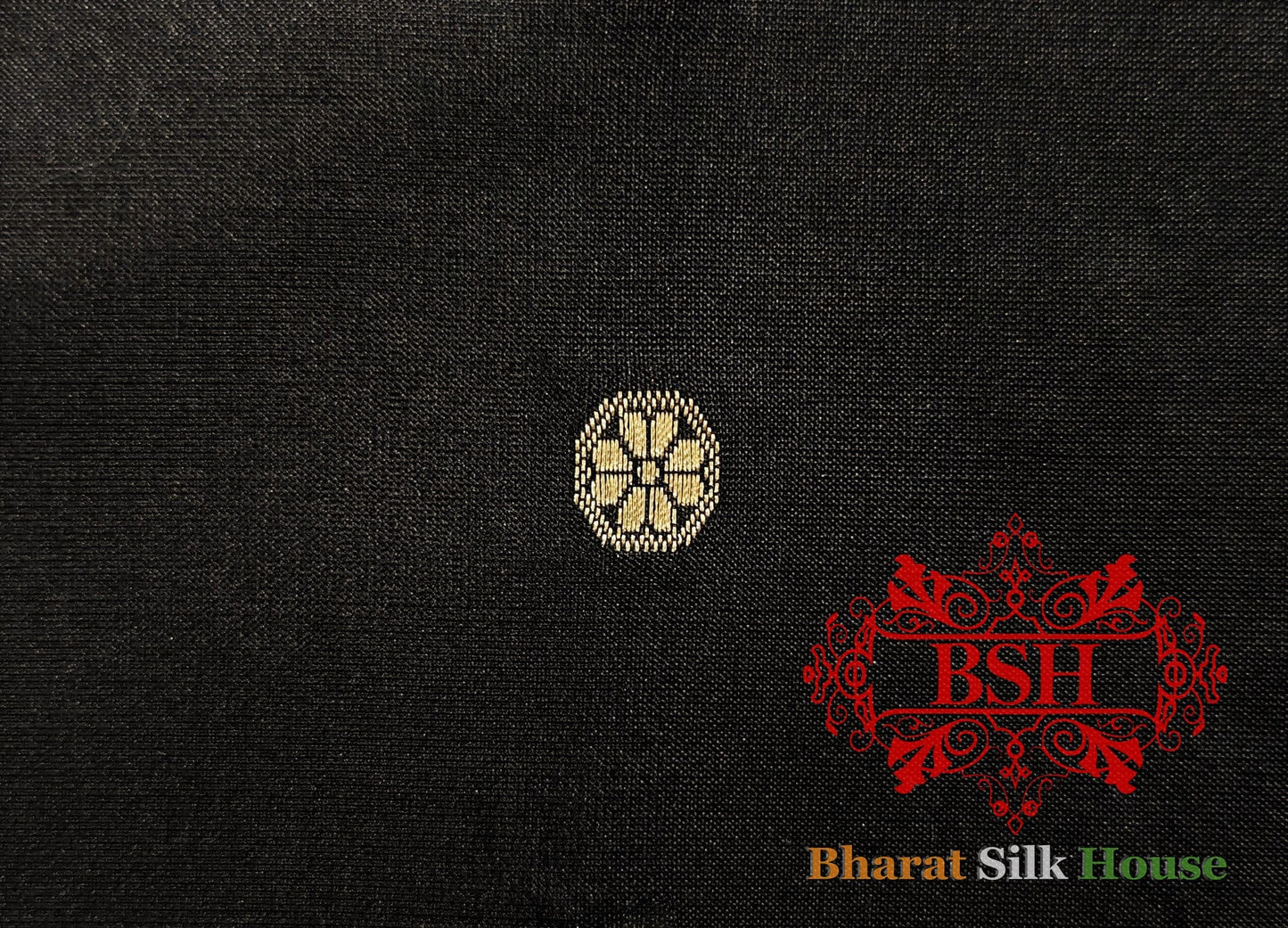 Pure Handloom Katan Silk Antique Zari Saree In Shades Of Black Pure Kataan Silk Bharat Silk House