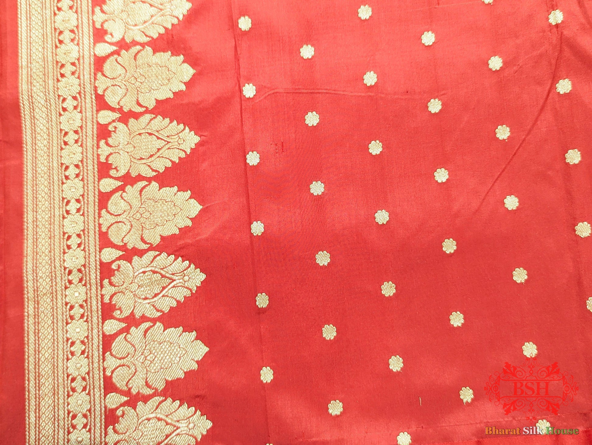 Pure  Katan Silk Banarasi Handloom Saree In Shades Of Deep Pink Pure Kataan Silk Bharat Silk House