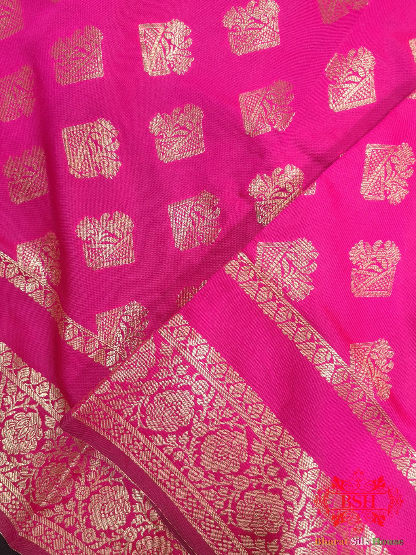 Shades Of Pink Banarasi Semi Silk Dupatta Semi Dupatte Bharat Silk House