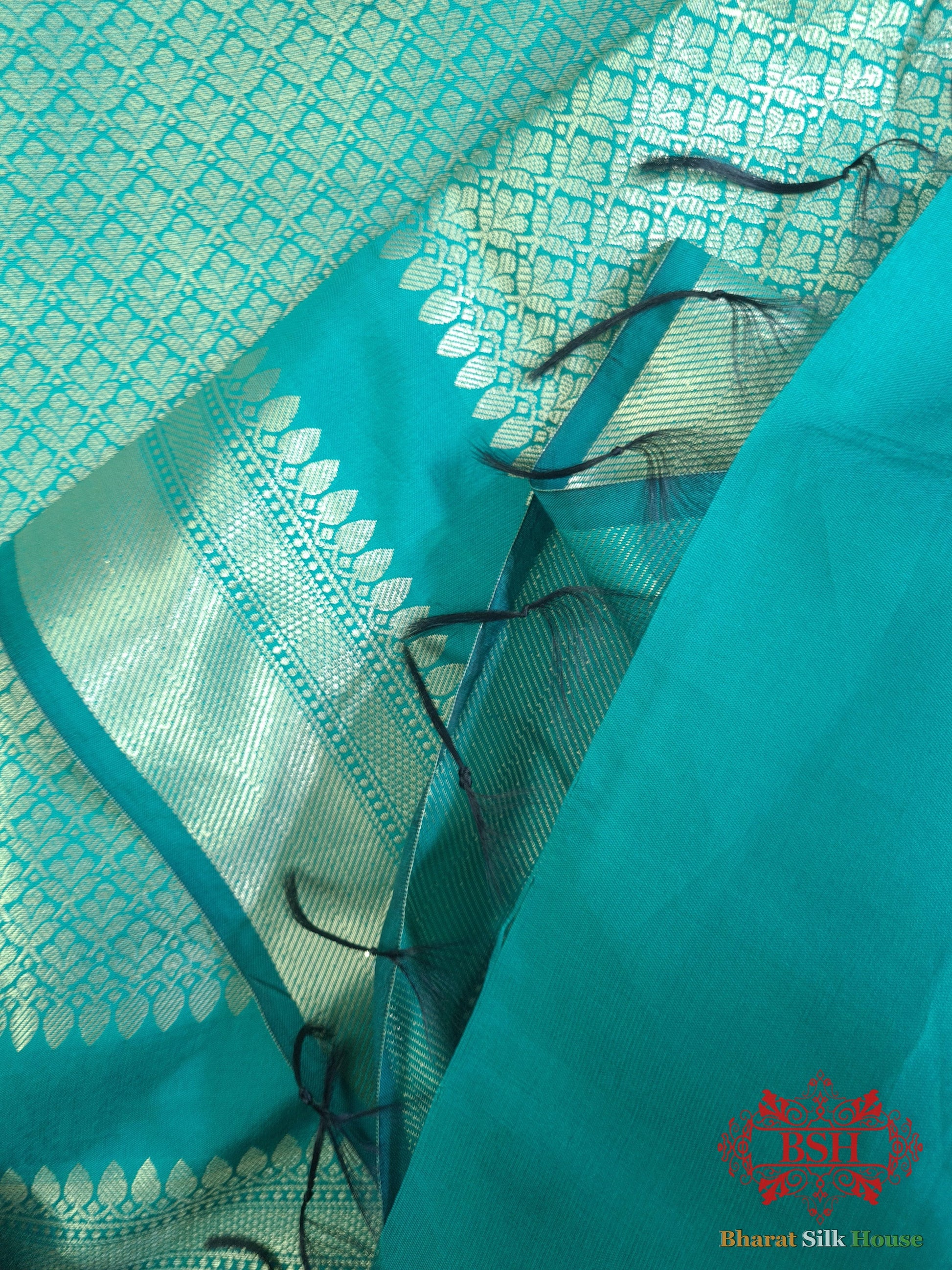 Shades Of Sky Blue Banarasi Brocade Semi Silk Dupatta Semi Dupatte Bharat Silk House