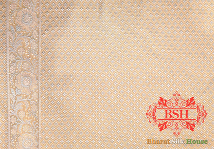 Shades Of Peach Dohri Resham Tanchoi Silk Saree Tanchoi katan Bharat Silk House