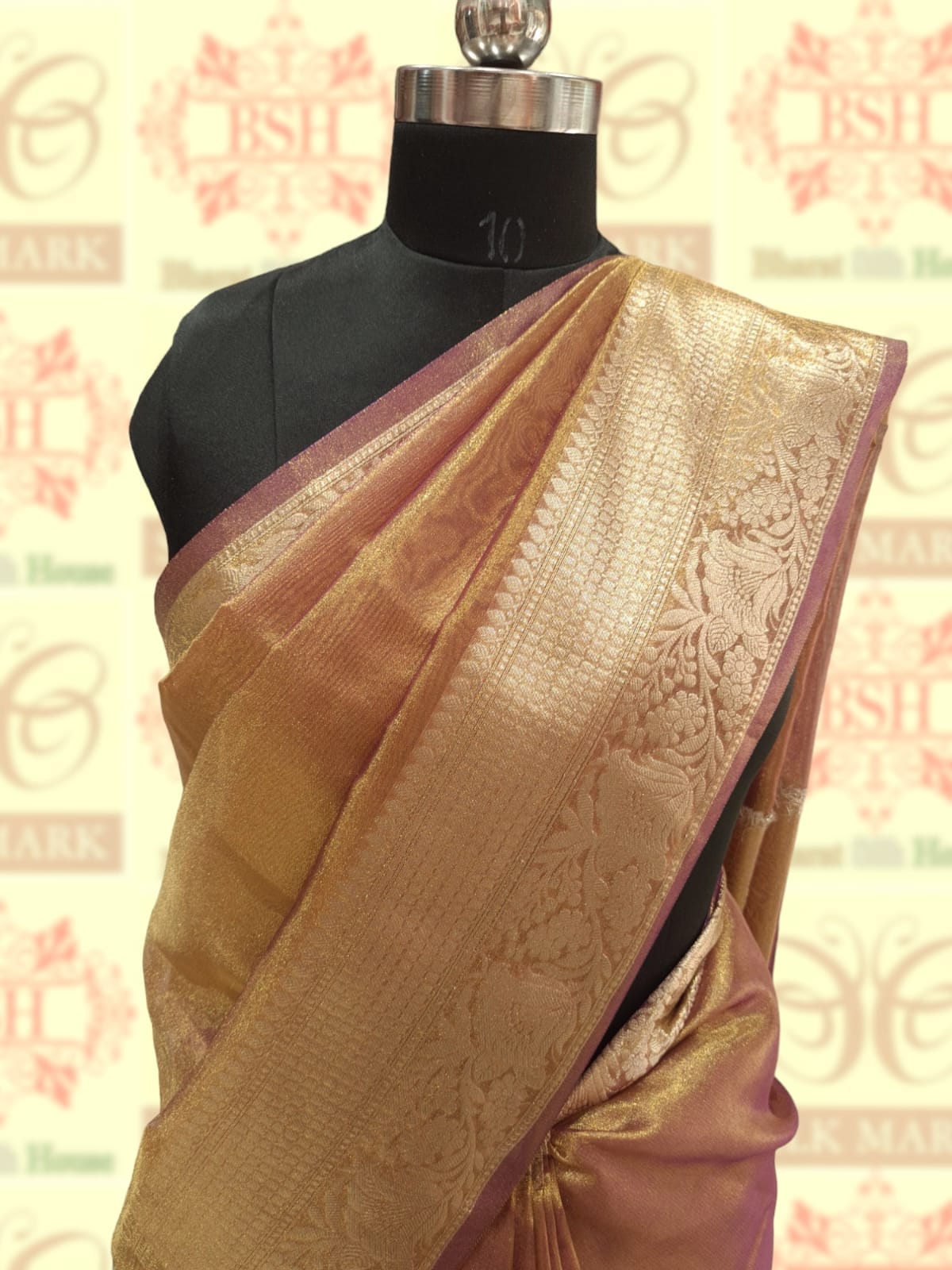 Shade Of Pink Glass Tissue Silk Saree Tissue Silk Bharat Silk House