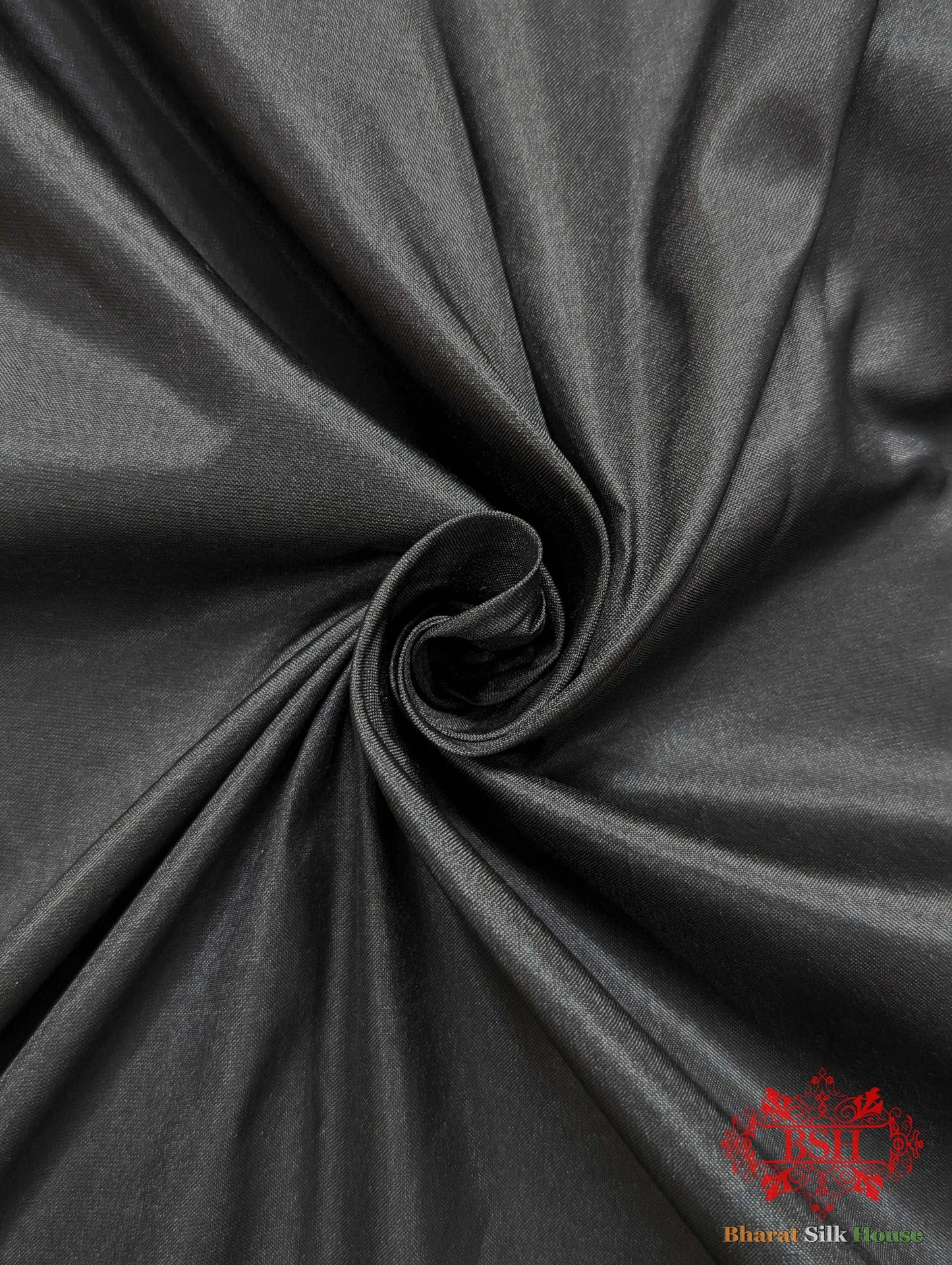 Black Pure Katan Silk Banarasi Saree - Bharat Silk House