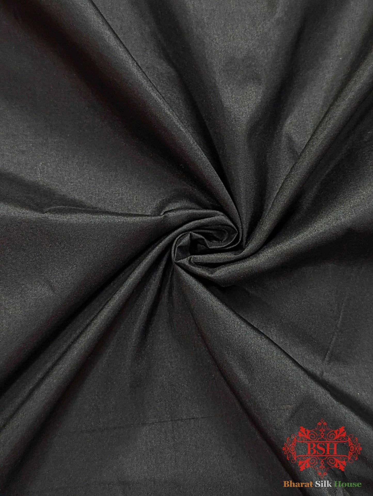 Black Pure Katan Silk Banarasi Saree - Bharat Silk House