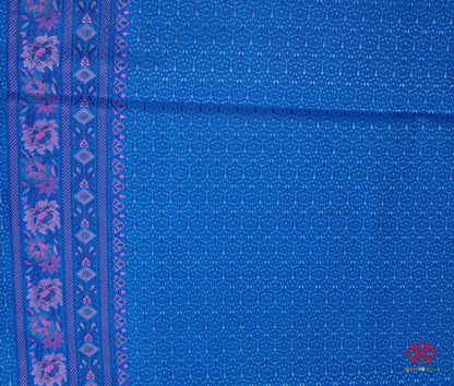 Blue Chauthera (Four Color) Resham Zari Tanchoi Katan Silk Saree - Bharat Silk House Tanchoi katan