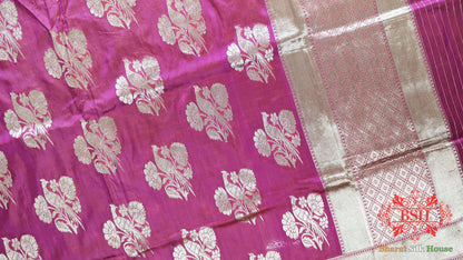 Deep Gazari Banarasi Handwoven Pure Silk Dupatta - Bharat Silk House