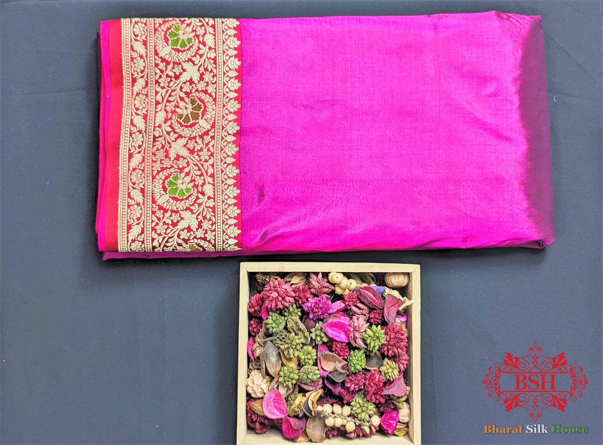 Deep Rani Pure Katan Silk Banarasi Handloom Saree - Bharat Silk House