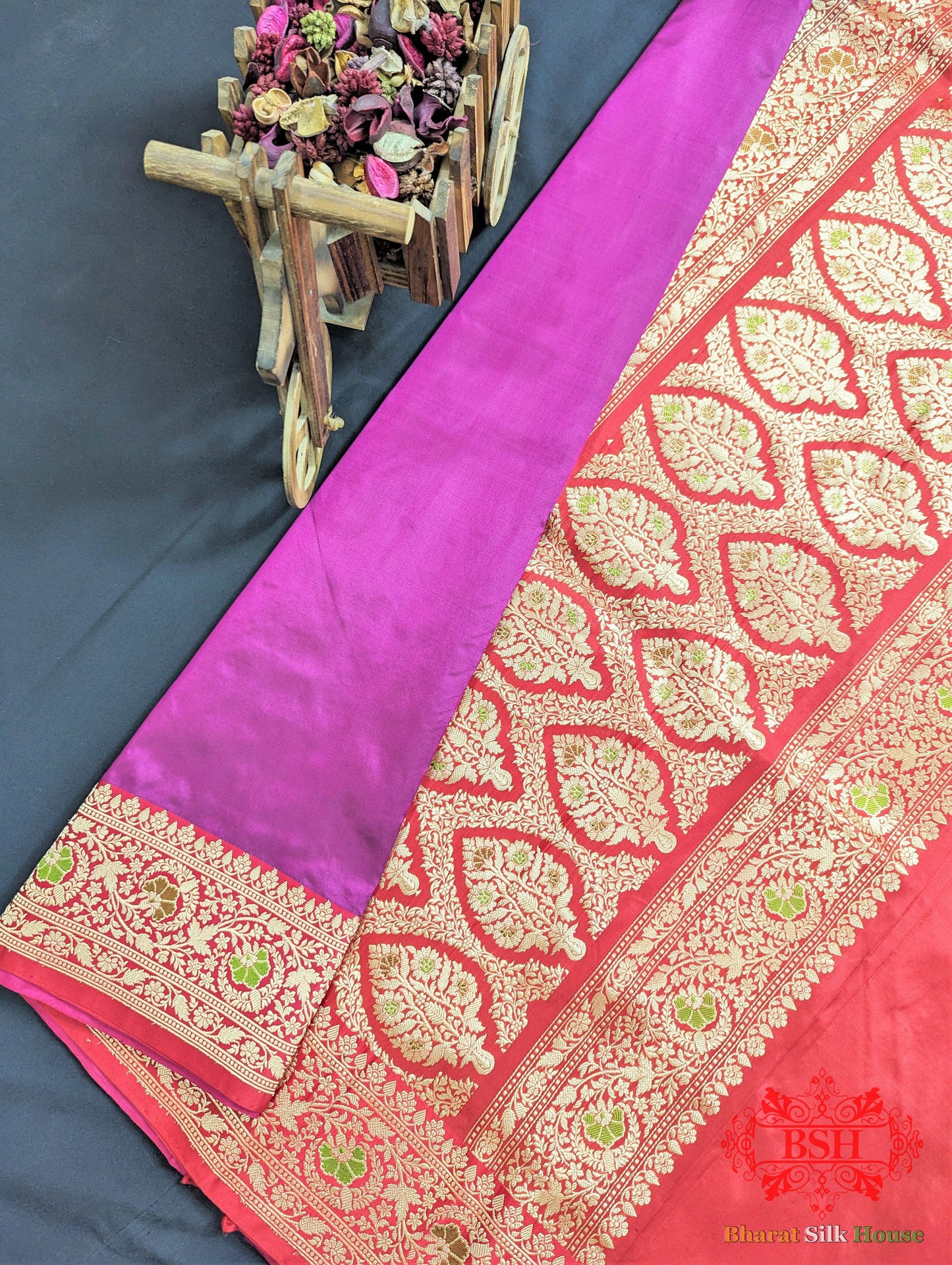 Deep Rani Pure Katan Silk Banarasi Handloom Saree - Bharat Silk House