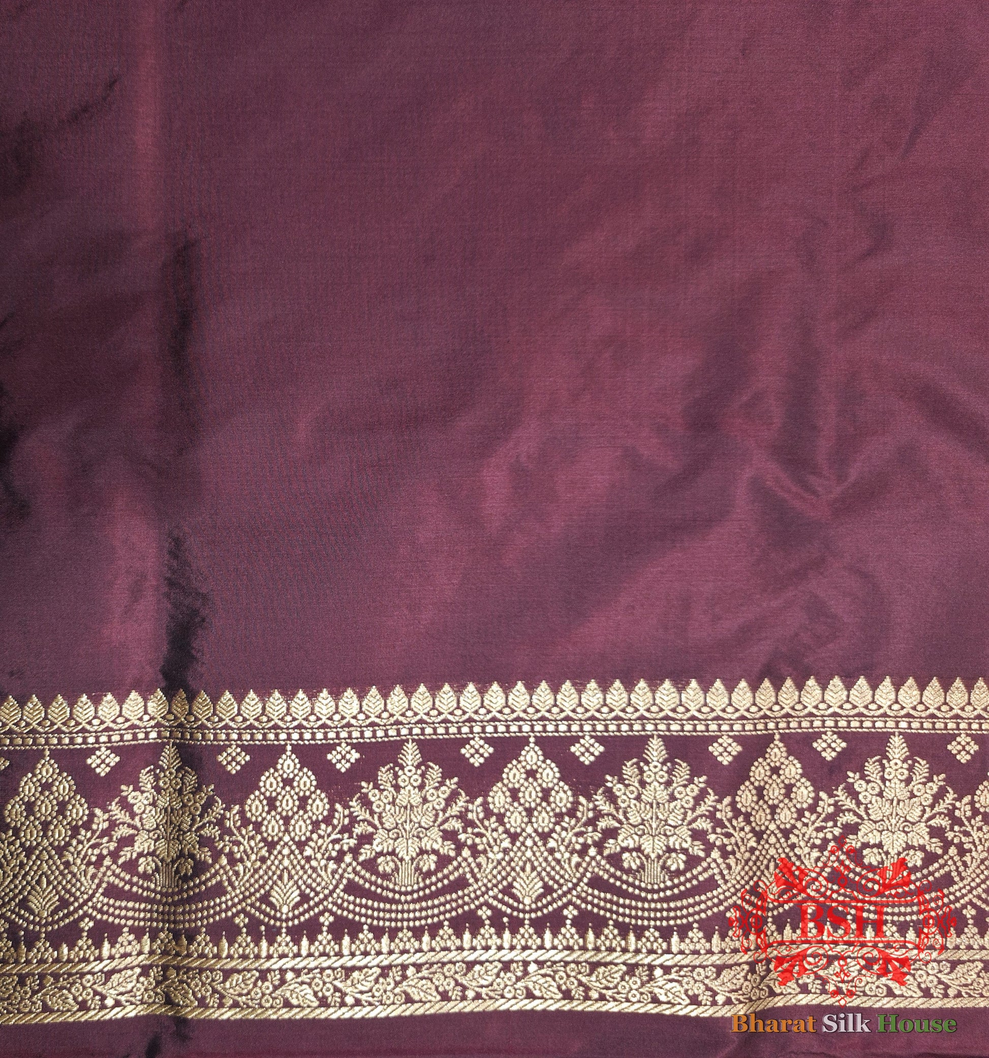 Deep Wine Handloom Banarasi Silk Suit Piece - Bharat Silk House