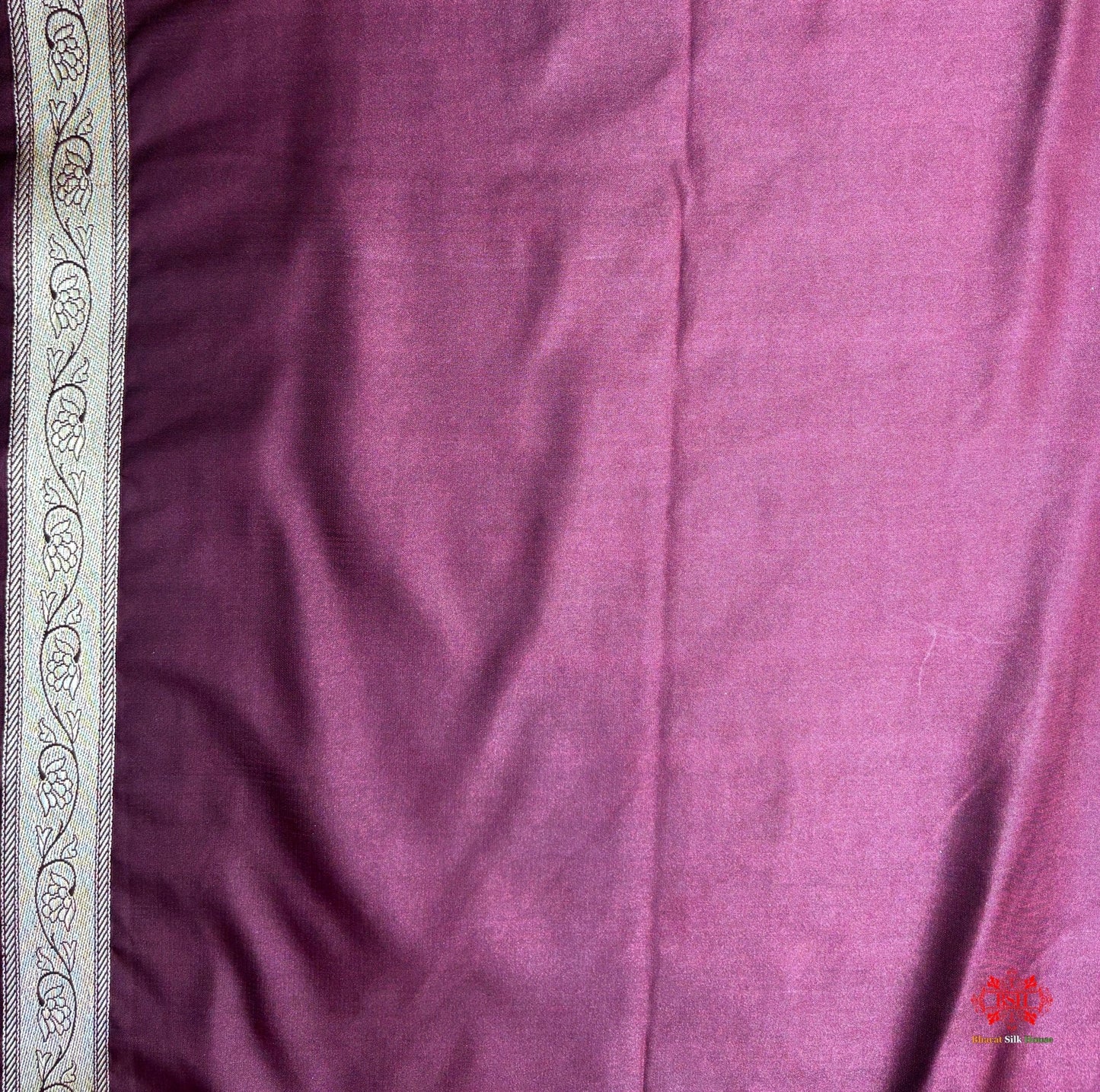 Garnet Mashru Silk All Over Booti With Jaal Blouse Design Saree - Bharat Silk House Mashroo Silk