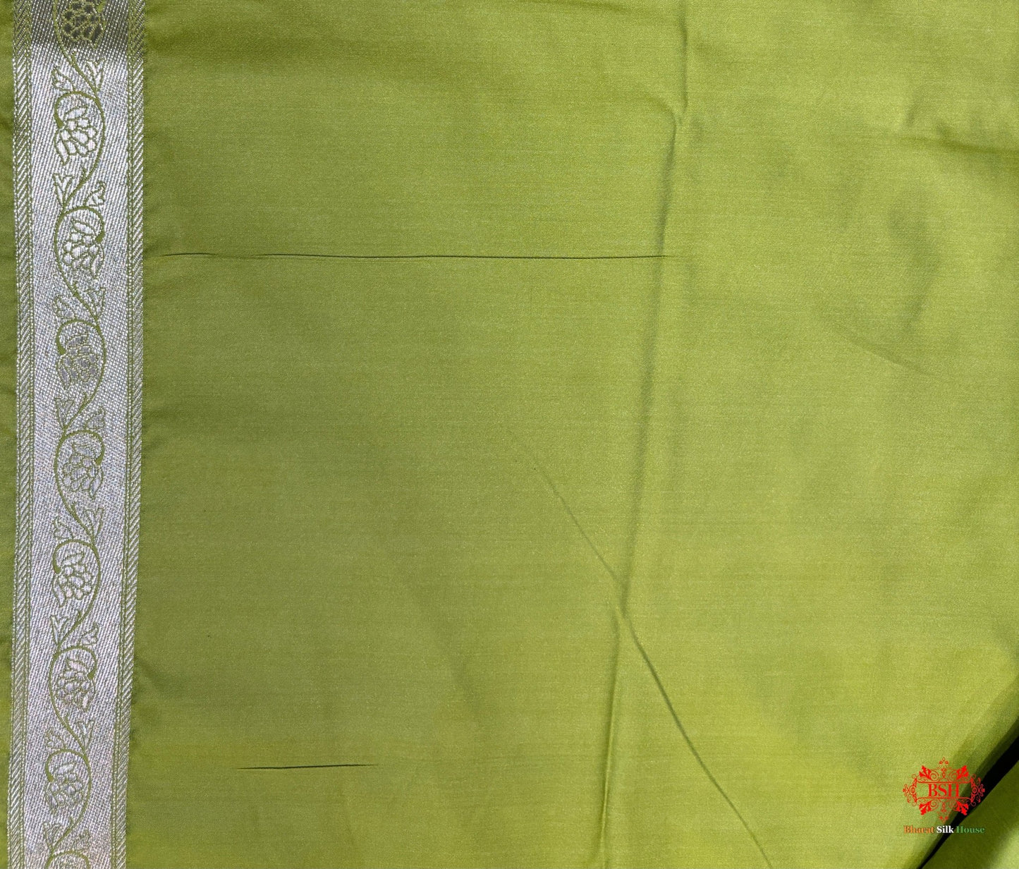 Green Mashru Silk All Over Booti With Jaal Blouse Design Saree - Bharat Silk House Mashroo Silk