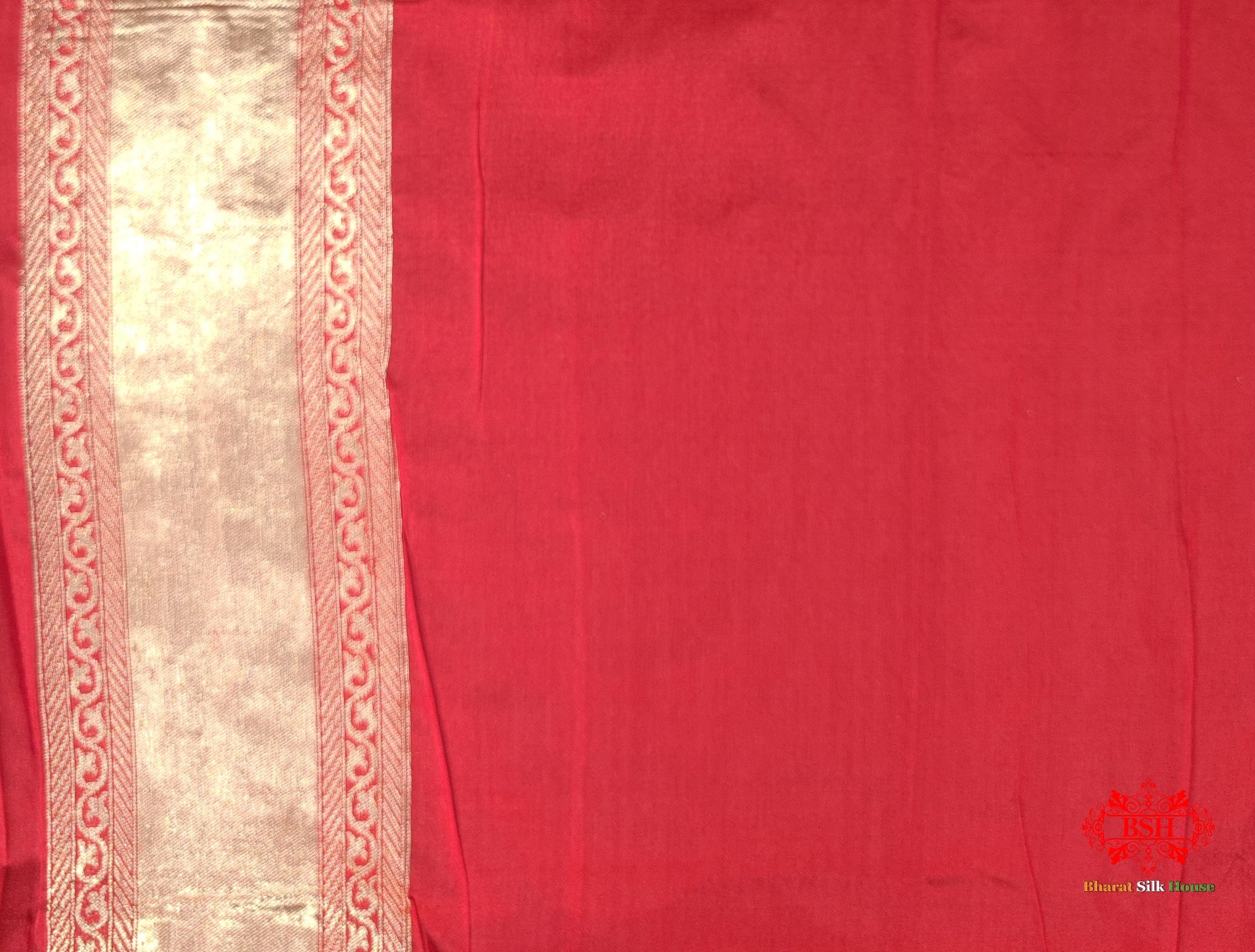 Handloom Banarasi Pure Katan Silk Floral Booti In Shades Of Red - Bharat Silk House