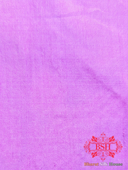 Handloom Banarasi Pure Katan Silk Floral Jaal Saree In Shades Of Gazari - Bharat Silk House