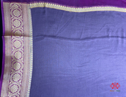 Multi Colour Handbrush Dyed Pure Chiffon All Over Flower Jaal Silk Saree - Bharat Silk House Chiffon Sarees