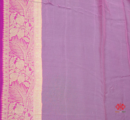 Multi Colour Pure Chiffon Handbrush Dyed Reshmi Zari Silk Saree - Bharat Silk House