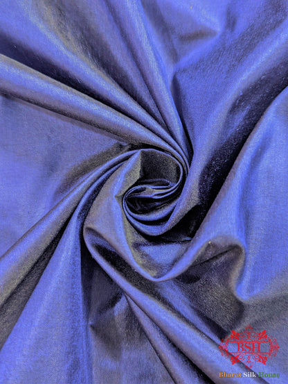 Navy Blue Pure Katan Silk Banarasi Handloom Saree - Bharat Silk House