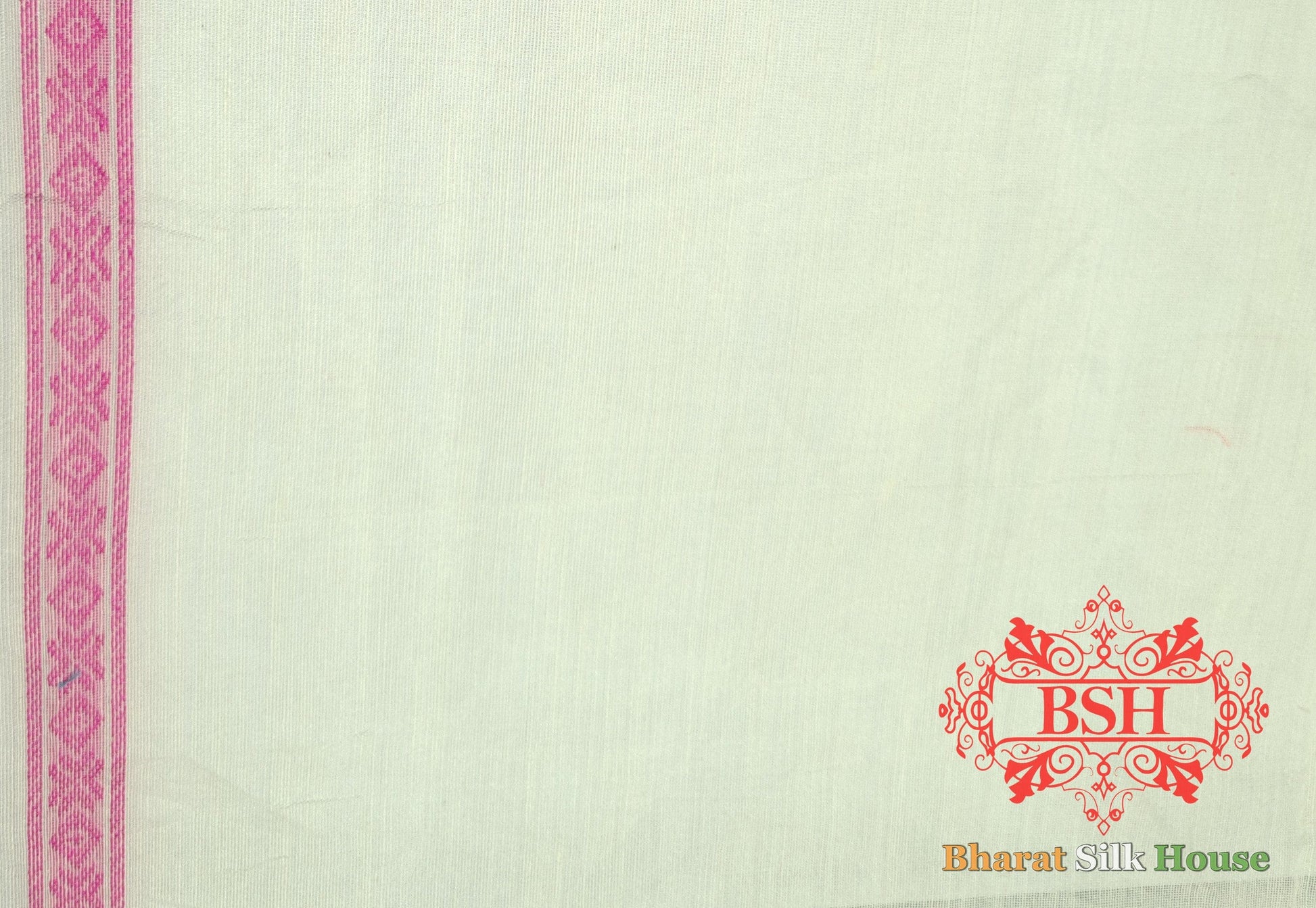 Off White/Rani Woven Banarasi Cotton Saree - Bharat Silk House