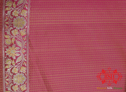 Pink Dohri Resham Zari Booti Tanchoi Silk Saree - Bharat Silk House