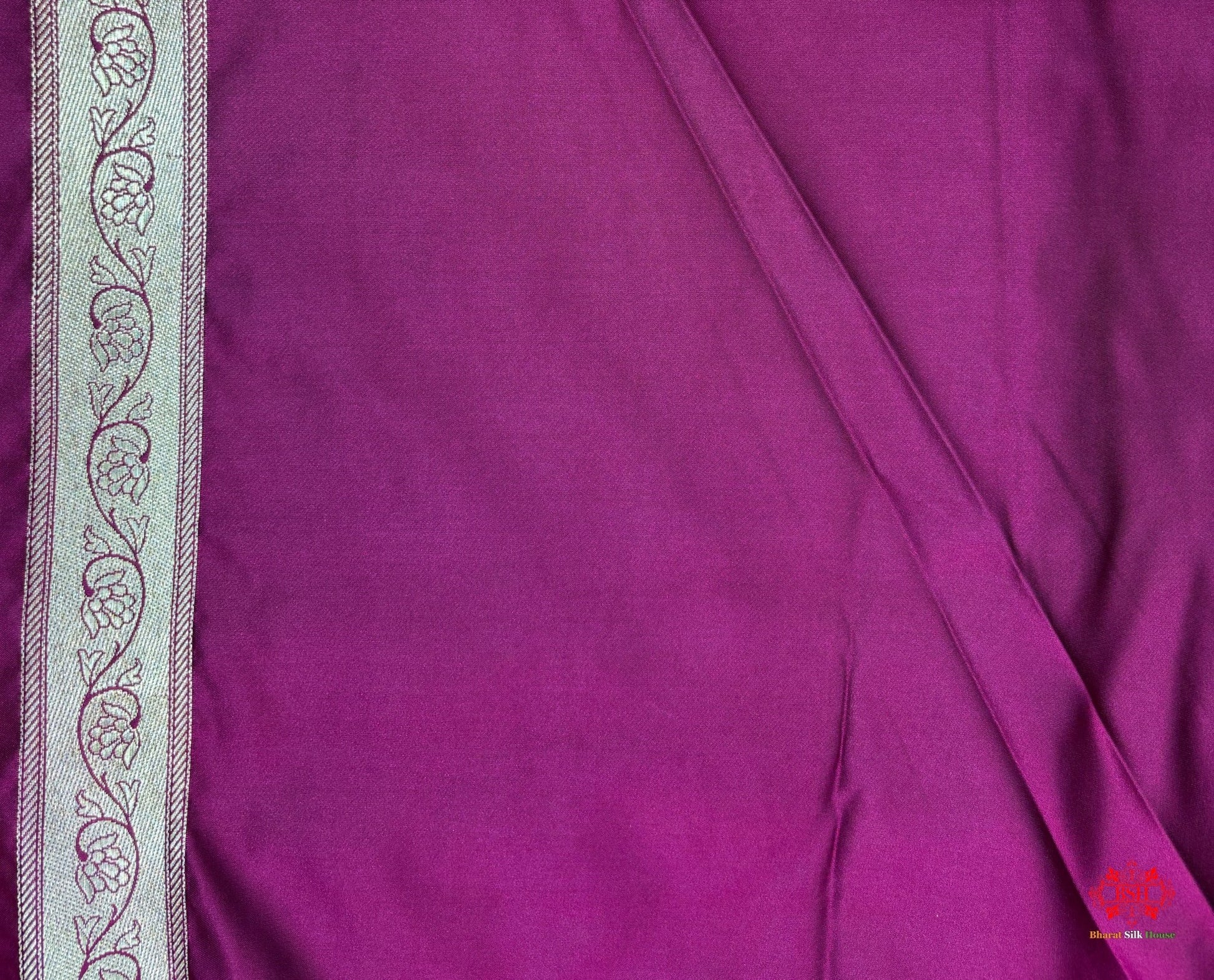 Pink Mashru Silk Saree All Over Booti With Plain Blouse - Bharat Silk House Mashroo Silk