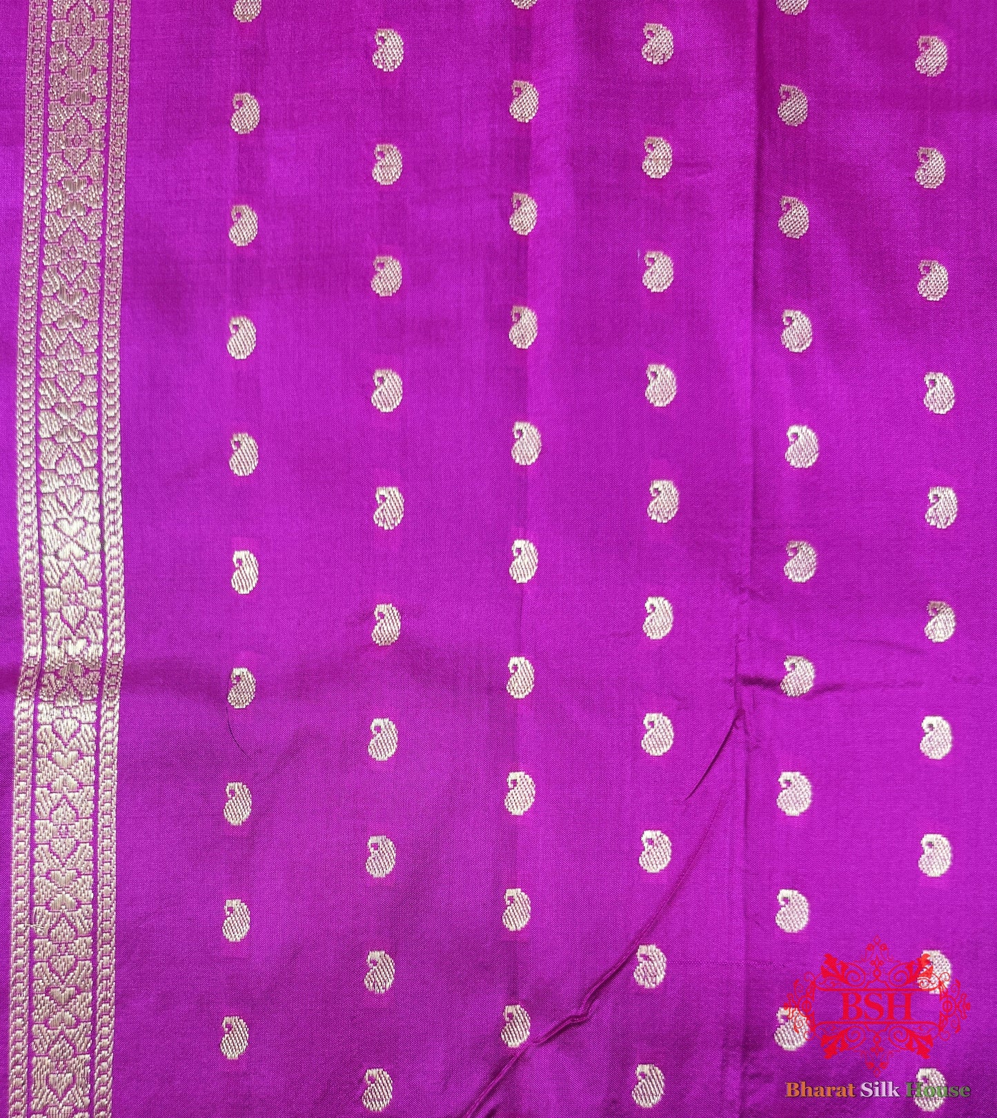 Pure Banarasi Handloom Katan Silk Antique Zari Saree In Shades Of Cross Color - Bharat Silk House